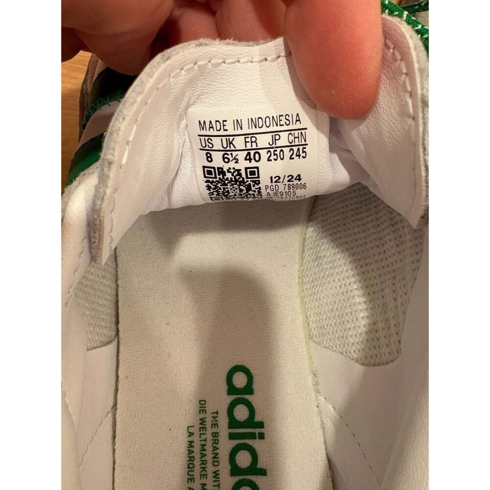 adidas Sambae Women's Shoes Cloud White Green IE9105 - Picture 6 of 6
